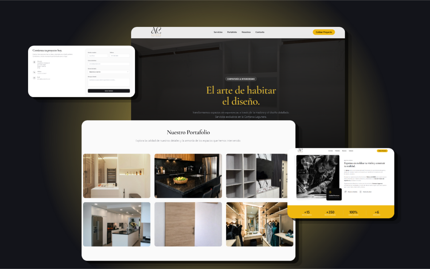 Aurea carpentry & interior-design studio website preview
