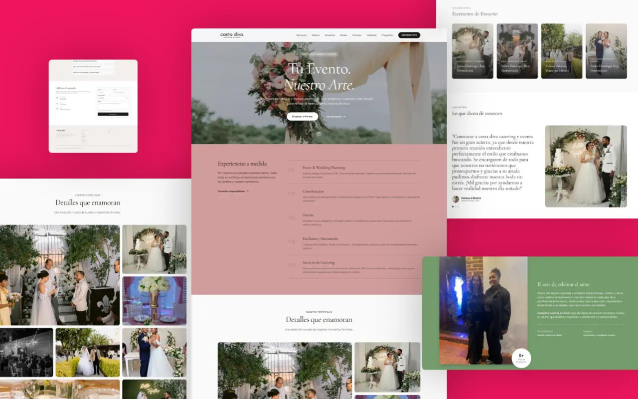 Casta Diva catering brand site preview
